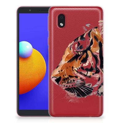 Smartphone hoesje Samsung Galaxy A01 Core Watercolor Tiger
