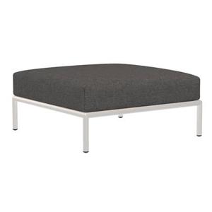 Houe Level2 Ottoman voetenbank white frame Dark Grey basic