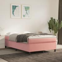 Boxspring bed fluweel roze 120x200 cm