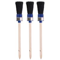 3x Verfkwast rond D 2,5 x 23 cm