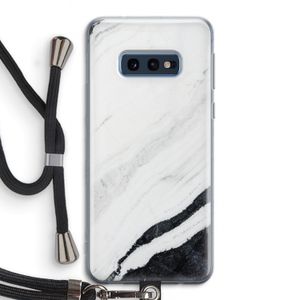 Elegante marmer: Samsung Galaxy S10e Transparant Hoesje met koord