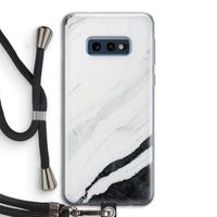 Elegante marmer: Samsung Galaxy S10e Transparant Hoesje met koord