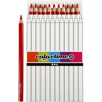 Creativ Company Driehoekige jumbo kleurpotloden - rood, 12st.