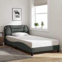Bedframe zonder matras 100x200 cm stof donkergrijs