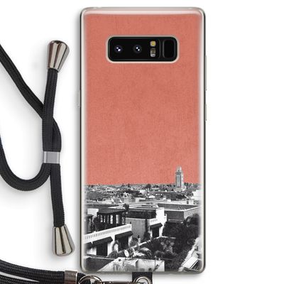 Marrakech Skyline : Samsung Galaxy Note 8 Transparant Hoesje met koord