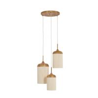 Light & Living 3-lichts hanglampDanialo licht bruin met touw - 2992343