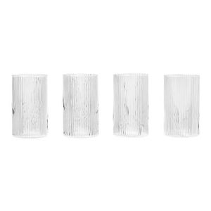 ferm LIVING Ripple Waterglazen 4 st. - 140 ml - Clear