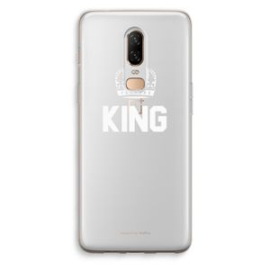 King zwart: OnePlus 6 Transparant Hoesje