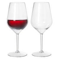 Duni Wijnglas Elegance - 2x voor Man en Vrouw - onbreekbaar kunststof - 400 ml - vaatwasser bestendi