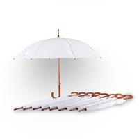 9x Paraplu kinderparaplu Diameter 102 cm Stevige paraplu wit regenaccessoires polyester Automatische