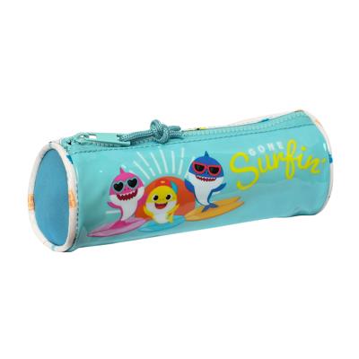 Schoolpennenzak Baby Shark Surfing Blauw Wit 20 x 7 x 7 cm