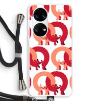 Dogs: Huawei P50 Transparant Hoesje met koord Dogs: Huawei P50 Transparant Hoesje met koord