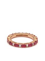 Suzanne Kalan bague Eternity en or rose sertie de rubis