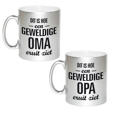 Geweldige opa/oma koffie mokken/bekers - verjaardag cadeau set - 300 ml - Keramiek Geweldige opa/oma koffie mokken/bekers - verjaardag cadeau set - 300 ml - Keramiek