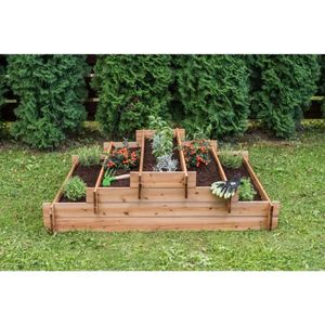 EKJU Groentepleister in bruin gebeitst FSC grenen - 315 L - 140 x 113 x 37 cm
