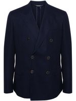 Dolce & Gabbana blazer en laine vierge à boutonnière croisée - Bleu