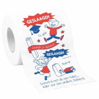 Toiletrol/wc-papier rol geslaagd cadeau feestversiering/decoratie   -