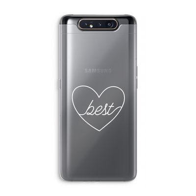 Best heart pastel: Samsung Galaxy A80 Transparant Hoesje