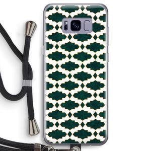 Moroccan tiles: Samsung Galaxy S8 Transparant Hoesje met koord