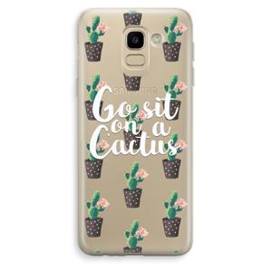 Cactus quote: Samsung Galaxy J6 (2018) Transparant Hoesje