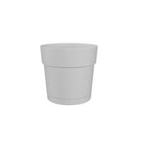 Bloempot en ronde Capri -capri - Plastic - Watertank - Diameter 50 cm - Wit - Artevasi