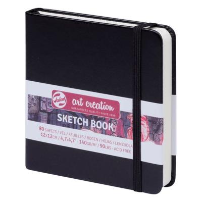 Schetsboek talens art creation 120x120mm zwart