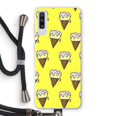 Isjes: Samsung Galaxy A70 Transparant Hoesje met koord