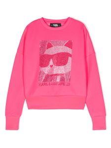 Karl Lagerfeld Kids sweat à logo - Rose