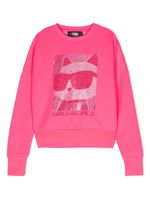 Karl Lagerfeld Kids sweat à logo - Rose