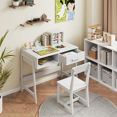 Kinderbureau met Stoel Kinderbankset van Hout Kinderbureau met Lade & Plank Wit