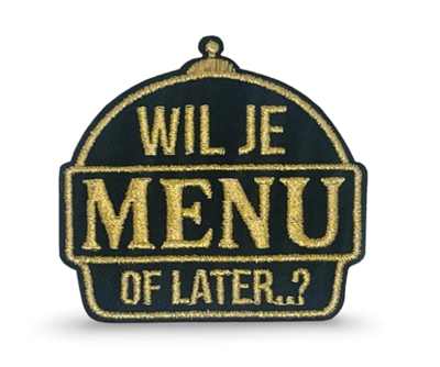 Embleem Wil je menu of later...?
