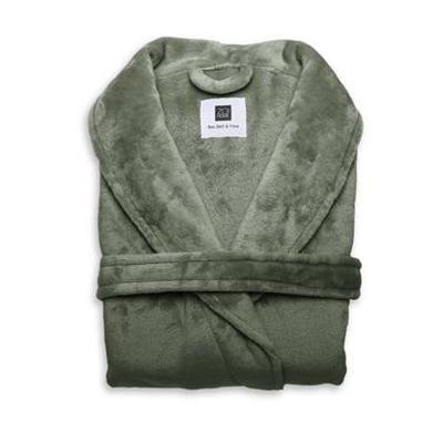 Zo Home Flanel Fleece Badjas Cara - olive green - M