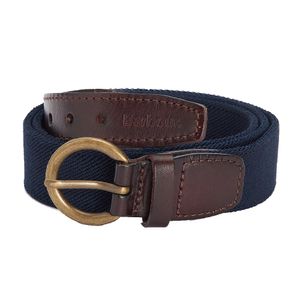 Dames Riem Leather Webbing Belt navy