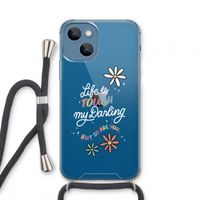 Tough Life: iPhone 13 mini Transparant Hoesje met koord