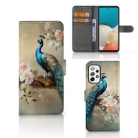 Telefoonhoesje met Pasjes voor Samsung Galaxy A73 5G Vintage Pauwen - thumbnail