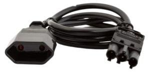 GST18© compatible verloopsnoer 90cm naar contra euro stekker - 6161250