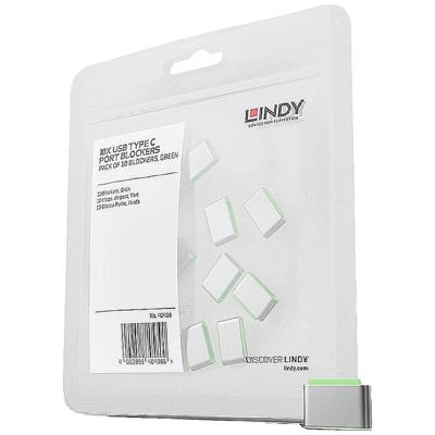 LINDY Sleutel voor USB-C-poort Set van 10 stuks Groen Zonder sleutel