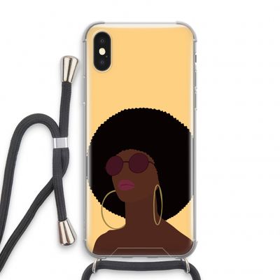 Golden hour: iPhone X Transparant Hoesje met koord