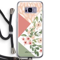 Sweet heaven geometrics: Samsung Galaxy S8 Plus Transparant Hoesje met koord