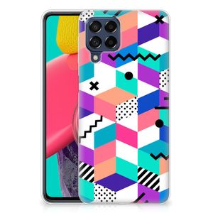 Samsung Galaxy M53 TPU Hoesje Blokken Kleurrijk