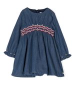 Tartine Et Chocolat robe en jean à broderies - Bleu - thumbnail