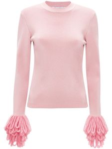 JW Anderson pull à franges - Rose