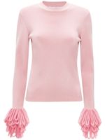 JW Anderson pull à franges - Rose - thumbnail