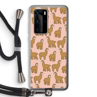 Alpacas: Huawei P40 Pro Transparant Hoesje met koord