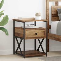 Nachtkastje 2 pcs Oud hout 40 x 42 x 55 cm Bewerkt hout Nachtkastje 2 pcs Oud hout 40 x 42 x 55 cm Bewerkt hout