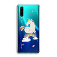Regenboog eenhoorn: Huawei P30 Transparant Hoesje