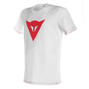 DAINESE Speed Demon T-Shirt, T-shirts en petjes voor de motorrijder, Wit-Rood