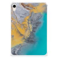 Apple iPad mini 6 (2021) Tablet Back Cover Marble Blue Gold - thumbnail