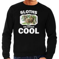 Dieren hangende luiaard sweater zwart heren - sloths are cool trui - thumbnail