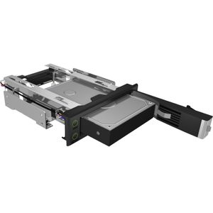 IB-166SSK-B Inbouwframe voor 1x 3,5" SATA/SAS HDD Wisselframe